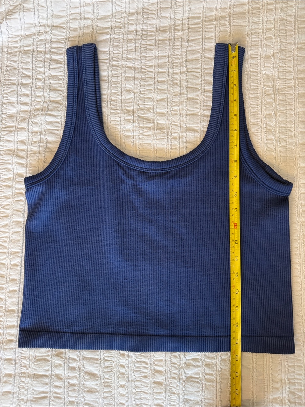 GAP Navy Ribbed Cropped Tank - Picture 3 of 6